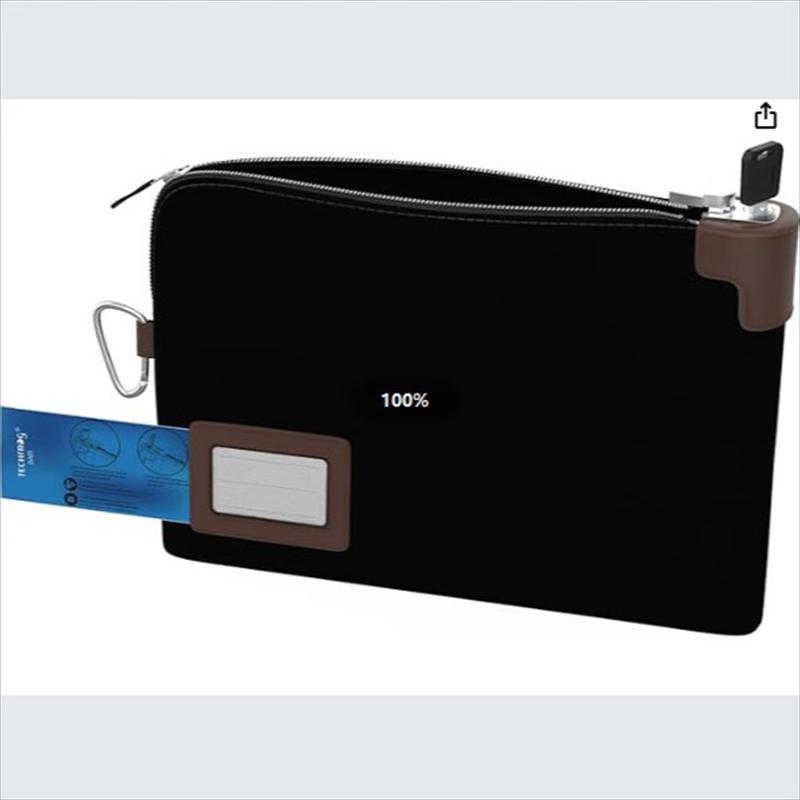 REWELL Waterproof Document & Cash Bag with Lock