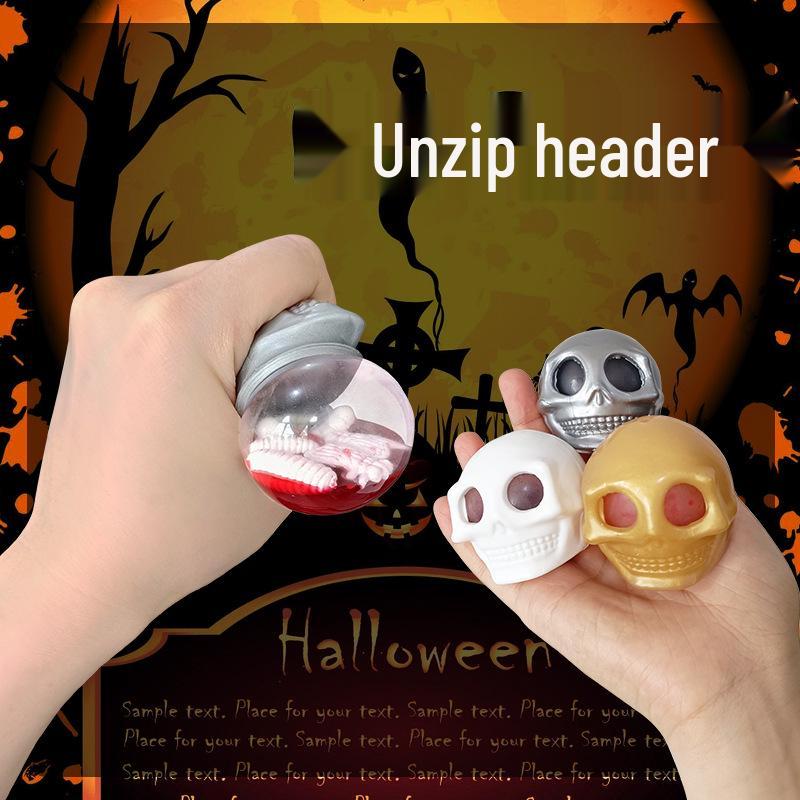 Ghost Skull Decompression Squeeze Toy – Stress-Relief Bug Eyeball