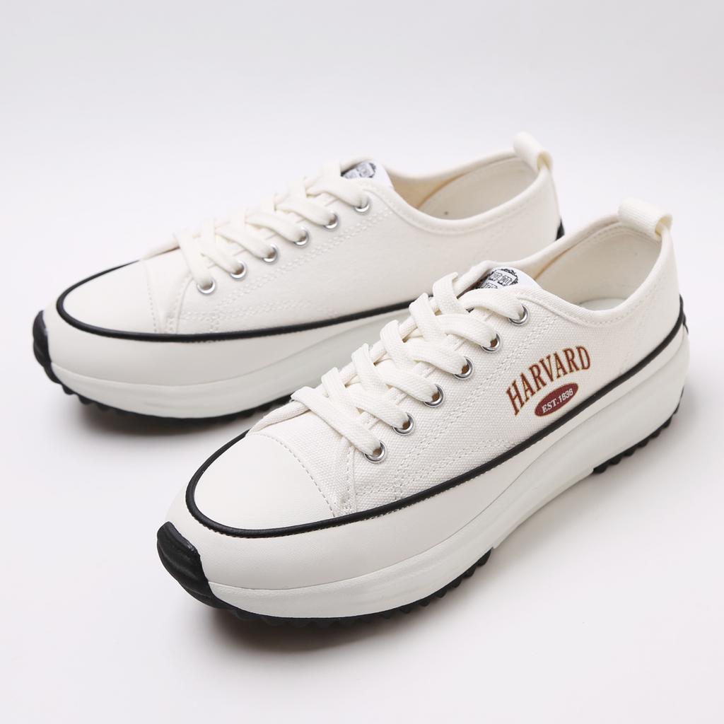 Harvard Shoes Chester Women'S Canvas Sneakers White