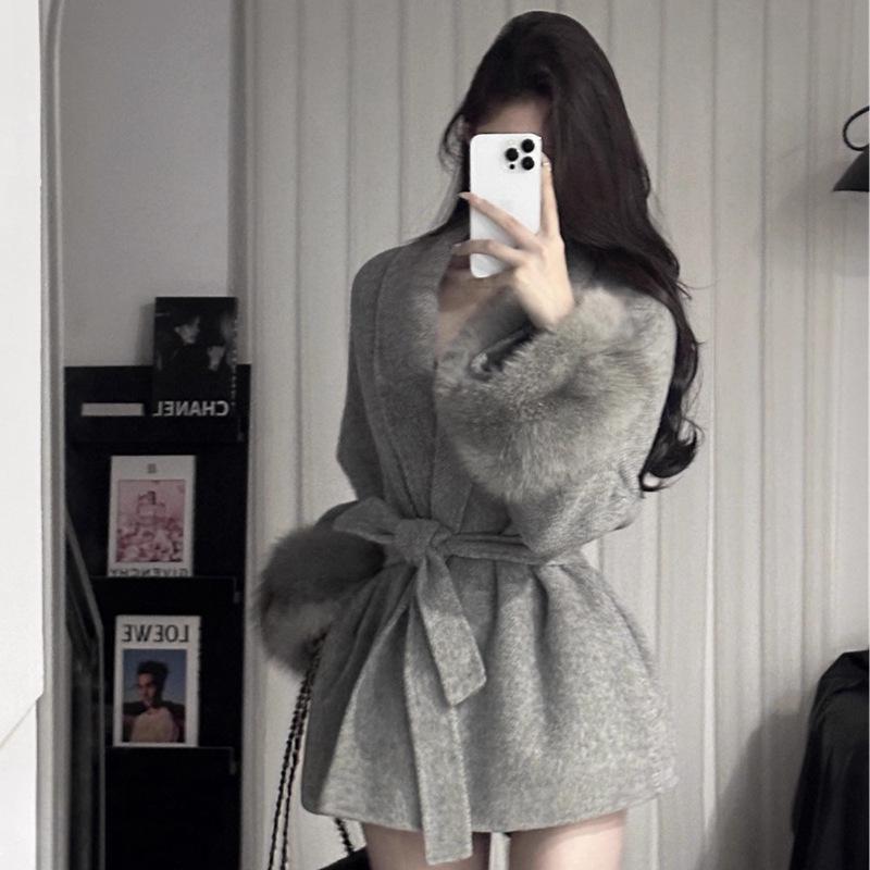 Женская элегантная укороченная куртка с длинным рукавом в стиле винтажный шик Small