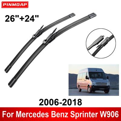 2PCS Limpadores de carro para Mercedes Benz Sprinter W906 2006-2018 26" + 24" Lâminas de limpador dianteiro Escovas Cortador Acessórios