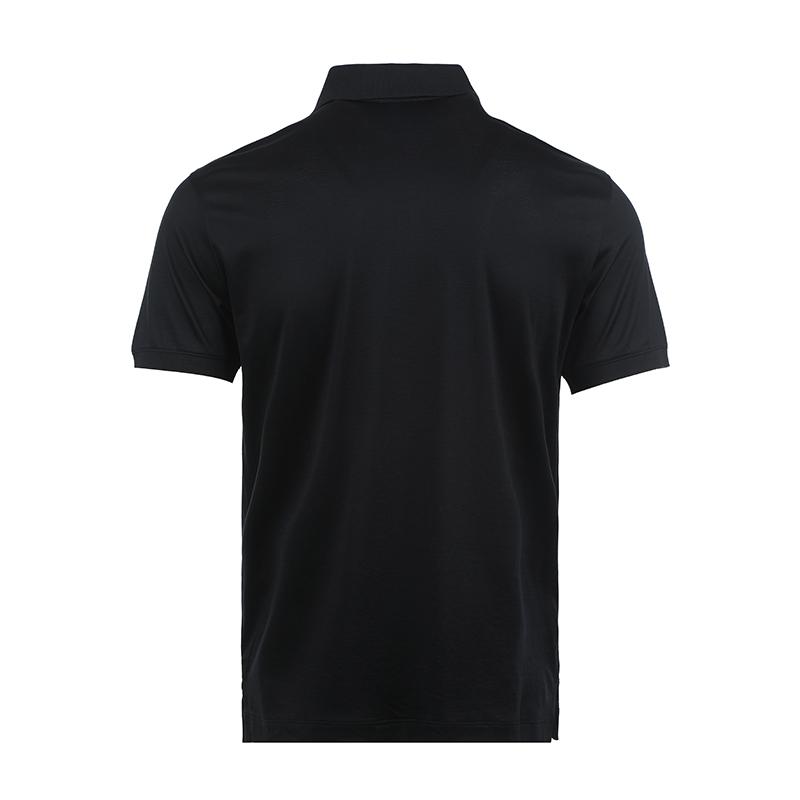 Emporio Armani Solid Color Eagle Logo Short Sleeve Polo Shirt Men tops Dark-Blue EM001082-AF10017-UB118