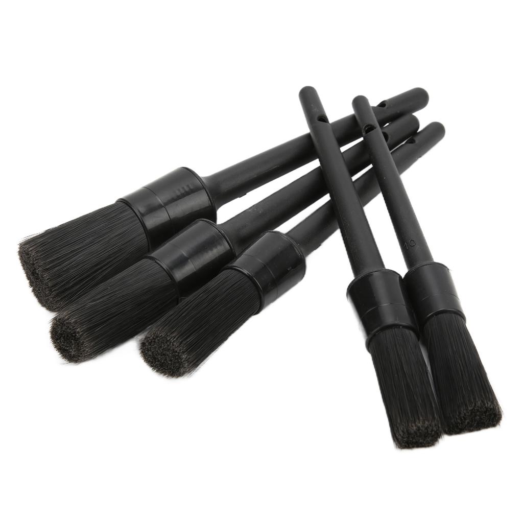 5pcs Auto Detailing Brush Set for Cleaning Car Interior Exterior Engine Exhaust Leather Seat