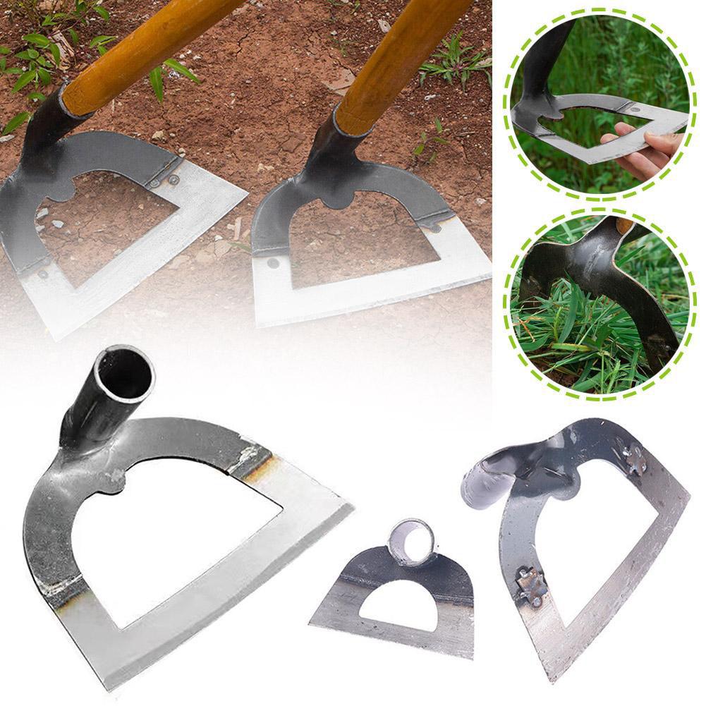 Zappa diserbo in acciaio con design cavo a forma di pala per un giardinaggio efficiente