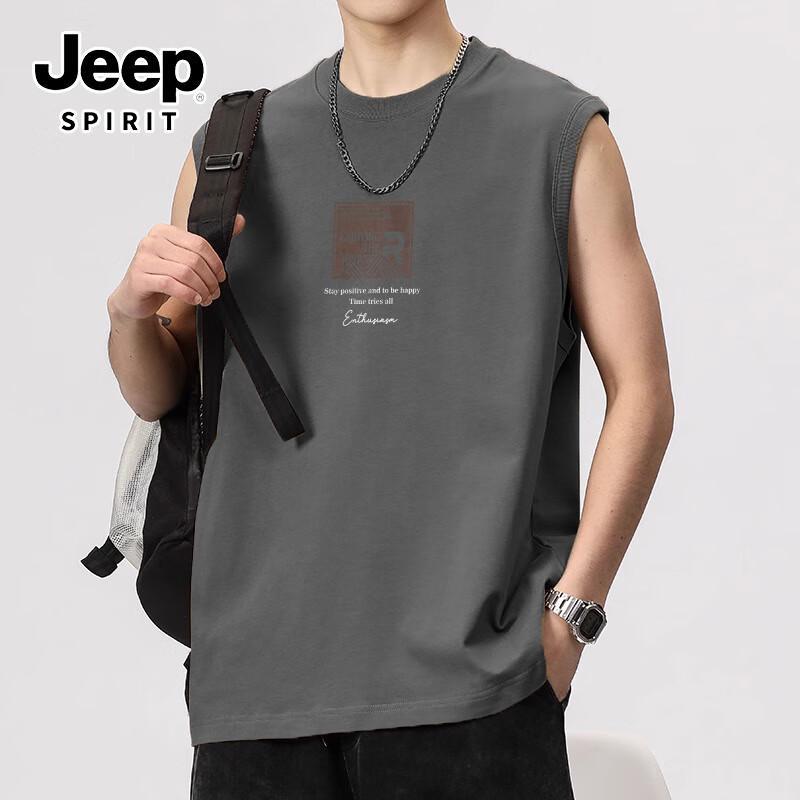 

JEEP SPIRIT Men s Loose Fit Graphic Cotton Tank Top 3XL