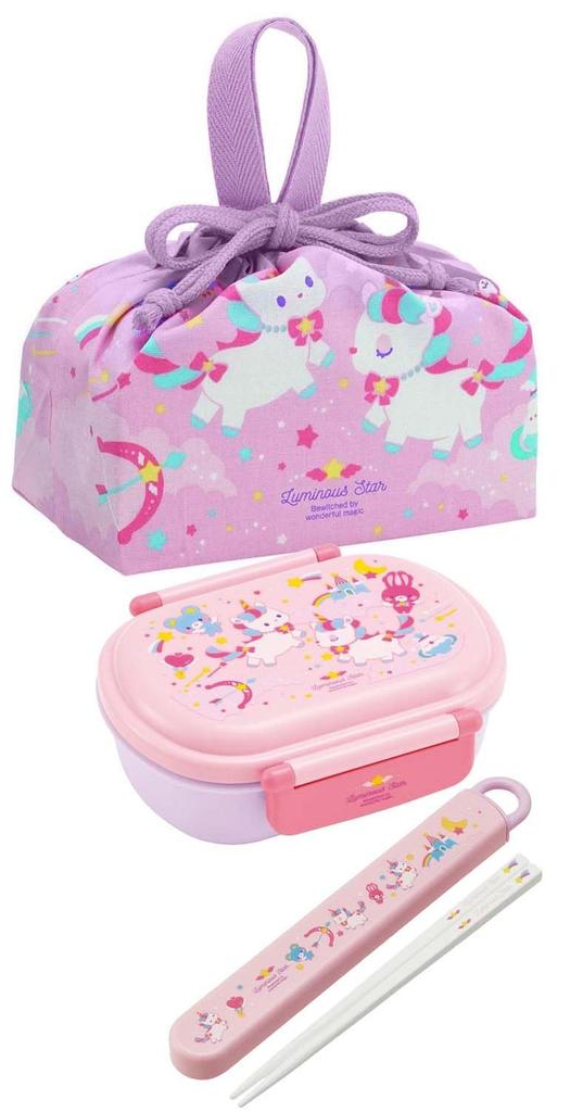 Skater Lunch Drawstring Unicorn Made in Kids' Bag, Design, Japan, KB7, 29x16.5x12cm-A