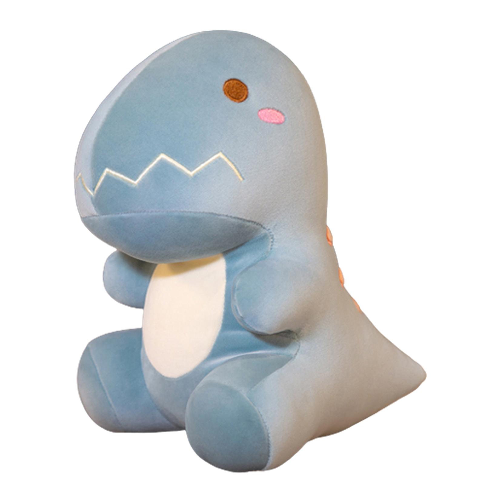 Adorable Cartoon Dinosaur Plush Doll Soft Stuffed Toy Kid Hugging Pillow 30cm синий