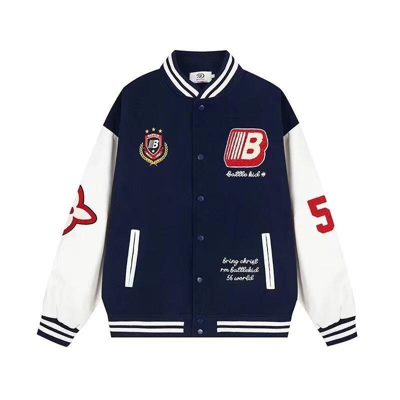 Men's and Women's Baseball-style Loose-fitting Pilot Jacket Coats for Autumn and Winter