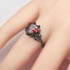 Gothic Skull Rings Engagement Black Rings for Women Accessories Halloween Gifts Jewelry