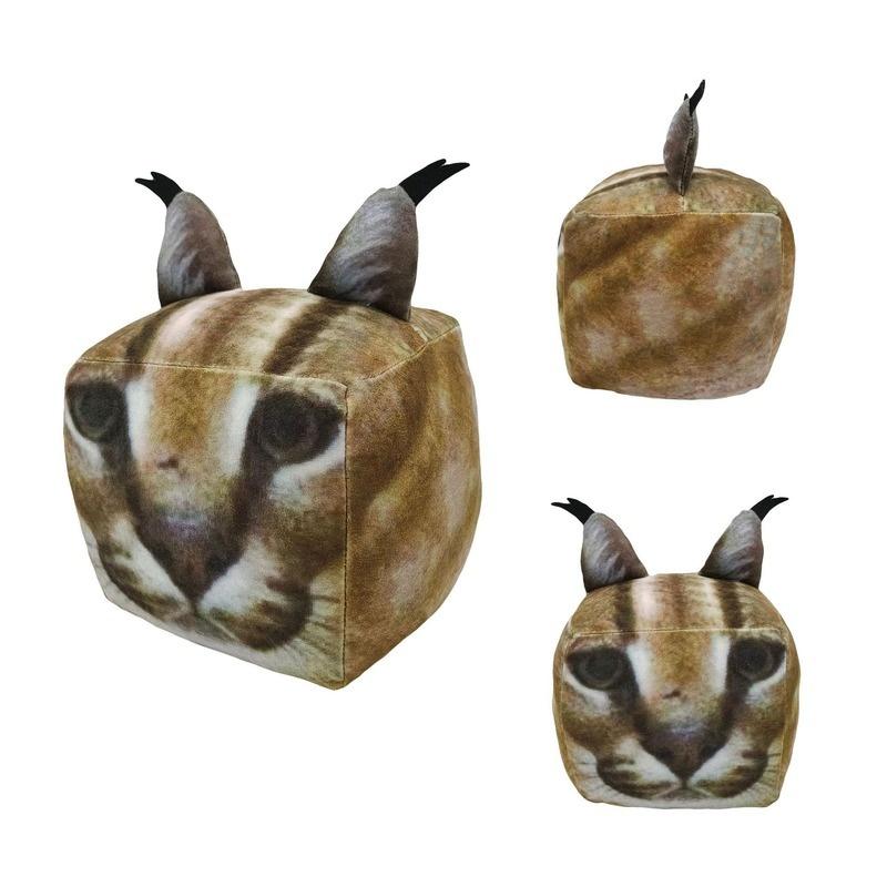 3D kwadratowy kot pluszowy podnieś Floppa kot pluszaki Kawaii pluszowy duży kot lalka dla dzieci miękkie Peluche zabawki prezenty