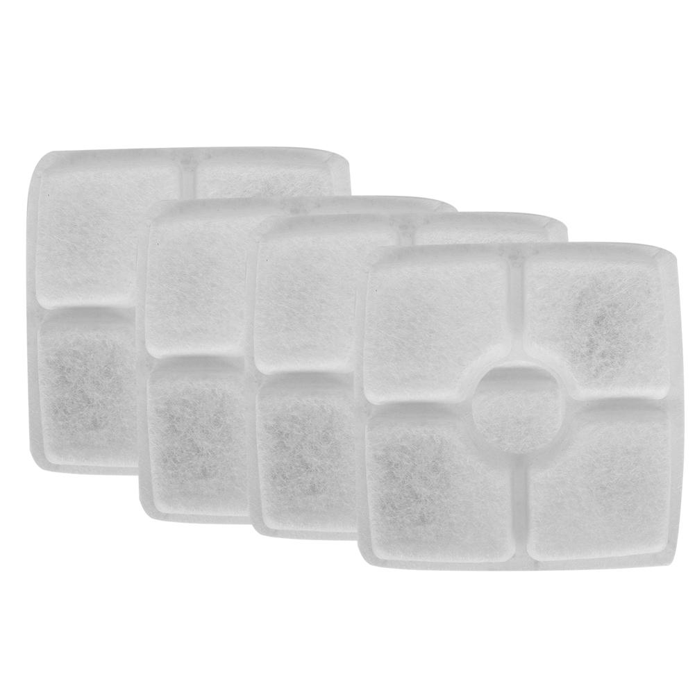 4 Stück Katzenbrunnenfilter Aktivkohlefilter für Katzen-Hundebrunnen Wasserspender4 Stück quadratischer Filter