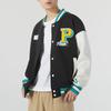 Puma Color Block Letter Pattern Casual Single-Breasted Long Sleeve Jacket Unisex Jackets Black 625797-01