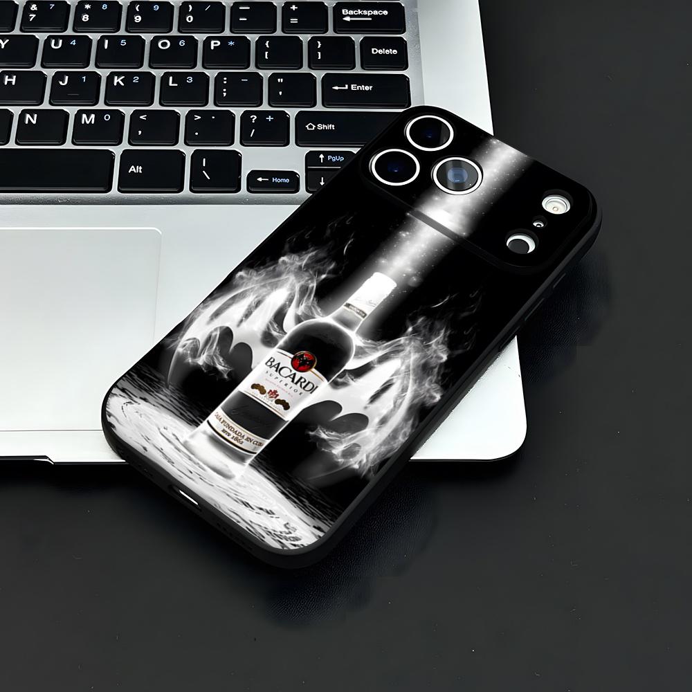 B-Bacardi Handyhülle Für IPhone 17 Air 16 E Pro Max 15 14 13 Mini 12 Pro 11 Max Plus Schwarze Weiche Schale