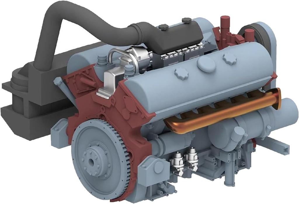Ryefield Models 1/35 Scale German Maybach HL120 TRM Engine Set for Panzer IV/StuG IV Series Plastic Model Kits RFM2075