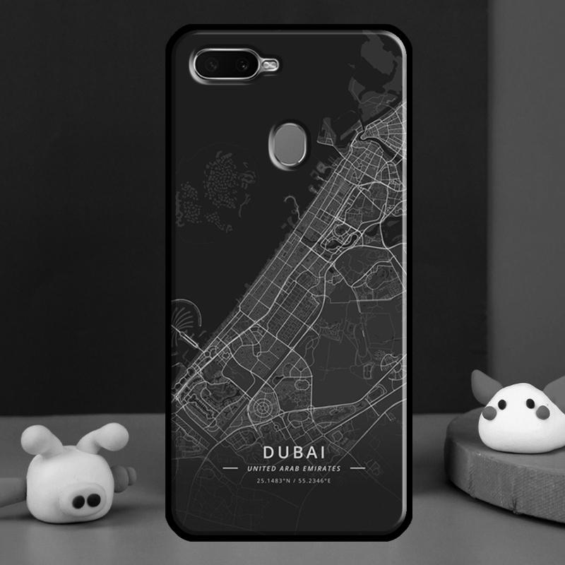 Ins Travel Country Sketch City Map Case For Oppo A98 A78 A58 A15 A16 A17 A5 A9 A91 A52 A72 A76 A96 A74 A94 A54 S A57 A77 Cover