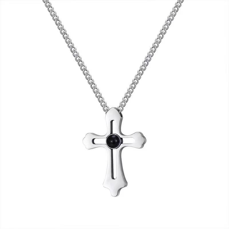 Collier Pendentif Projection 'Je t'aime' en Acier Inoxydable - 100 Langues Cadeau Saint-Valentin et Noël.