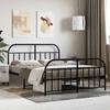VidaXL Metal Bed Frame with Headboard-Footboard Black 140x200 Cm 353654
