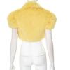 Women's Clothing Autumn and Winter New Solid Color Fox Fluffy Vest Sleeveless Top Super Short