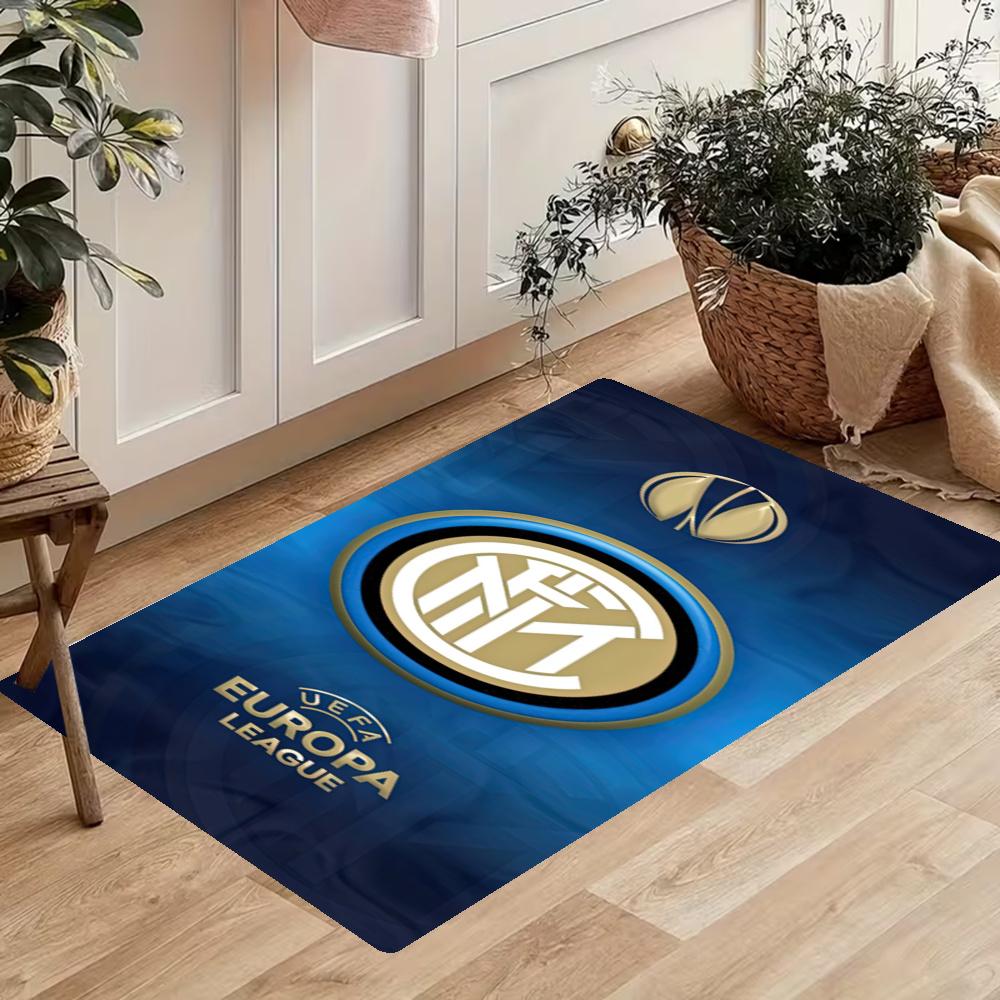 Inter Milan Kitchen Carpet Nonslip Floor Mat Ideal For Indoor And Outdoor Entryway Door Mat Laundry Room Bathroom Foot Mat