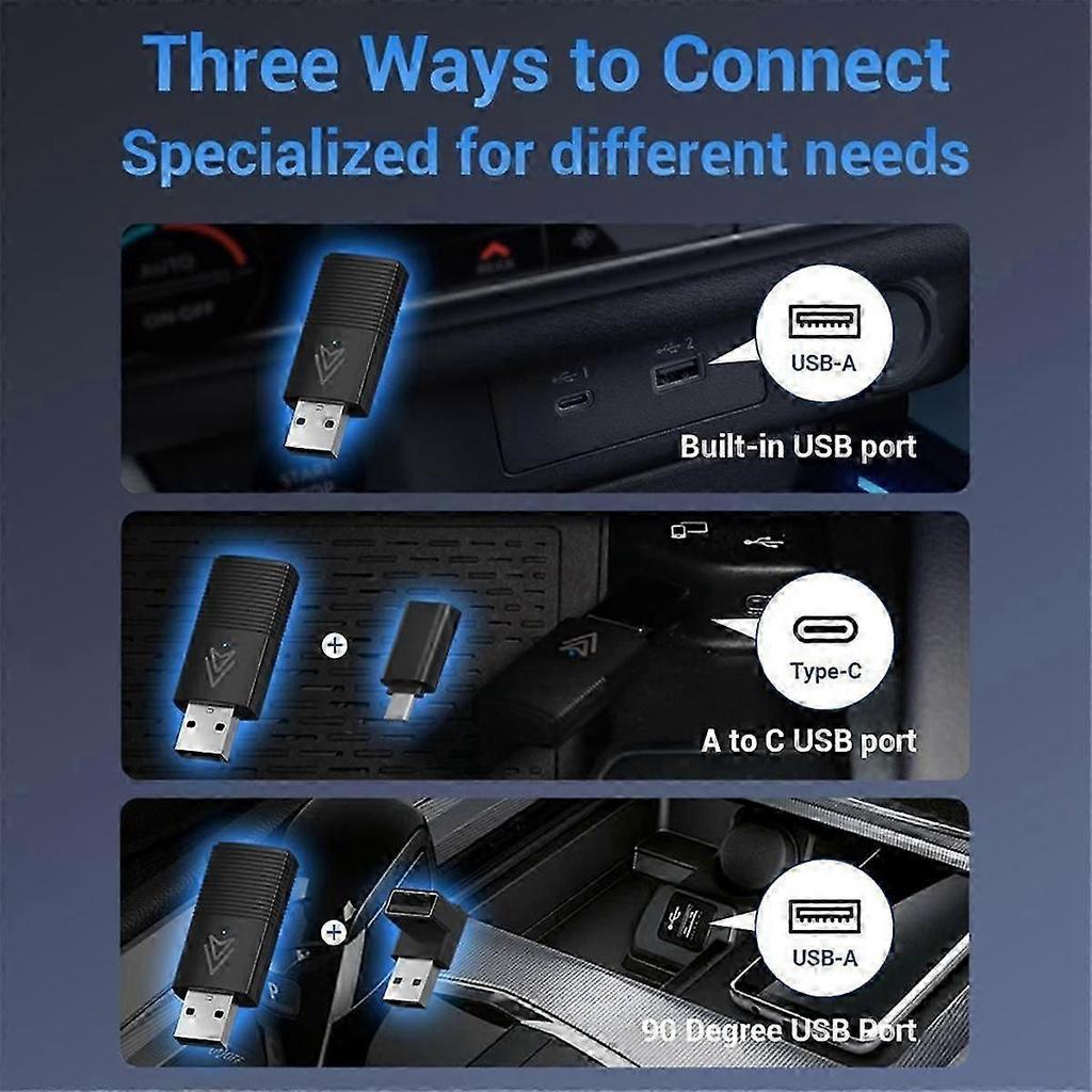 Android Auto Wireless Adapter, Small Android Auto Wireless Dongle Converts Wired to Wireless