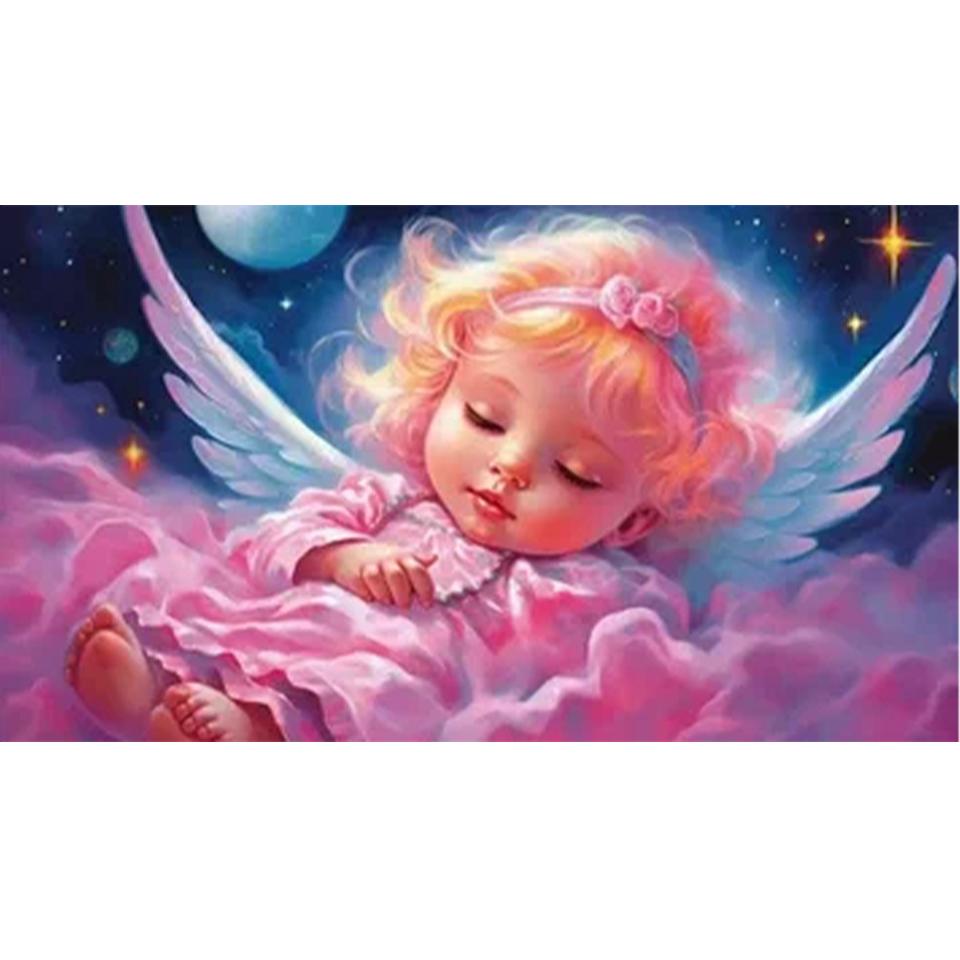 Angel Baby 5D Diamond Painting Belief Diamond Embroidery DIY Full Round Square Diamond Craft Wall Art Home Decoration Gift