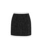 LULUCHOU Bling Tweed Skirt - Black