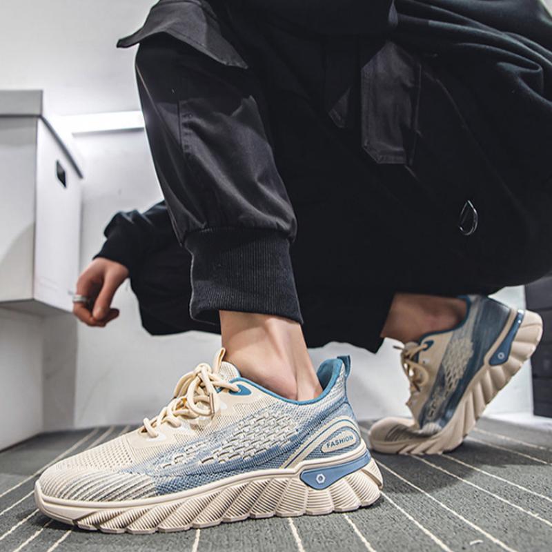 Модные теннисные сетчатые повседневные кроссовки для мужчин Летние кроссовки Дышащая — фото 4