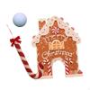 Funny Christmas Party Game Gingerbread Golf Set Mini Course Favor for Carnival Home