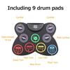Roll Drum Pedal Controller Roll Up Drum Practice Pad USB with Drum Sticks Touch Sensitivity Great Holiday Birthday Gift for Kids