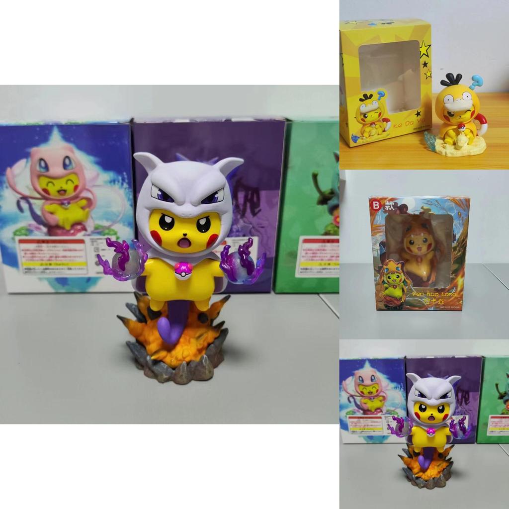 13cm Pvc Pokmon Figurine Collection Featuring Pikachu Gengar Charizard Squirtle Bulbasaur