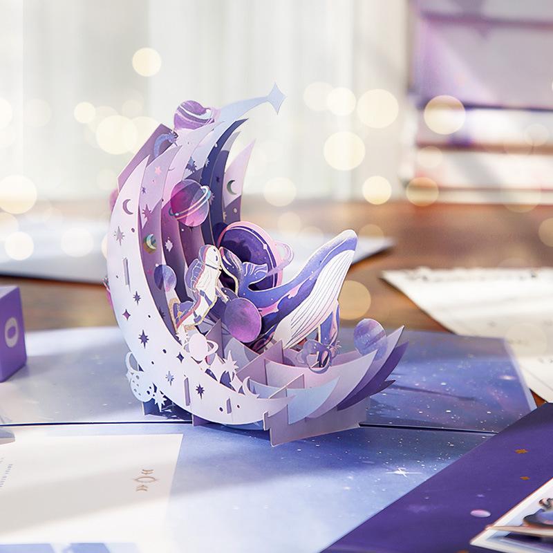 Greeting Card 3d Diy Foldable Creative Handwritten Thank You Birthday Teachers Day Thanksgiving Card