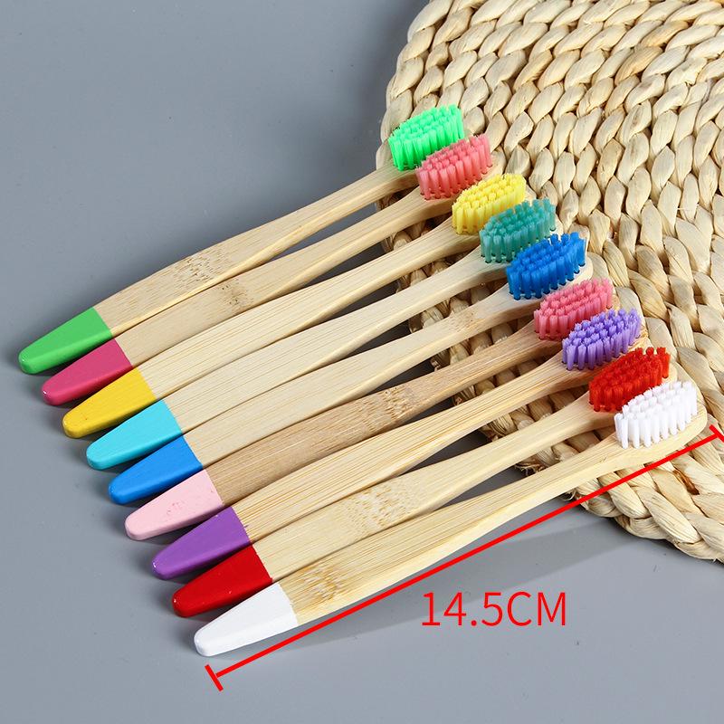 Brosse à Dents pour Enfants en Bambou Écologique avec Poils en Nylon Doux - Biodégradable et Non Toxique