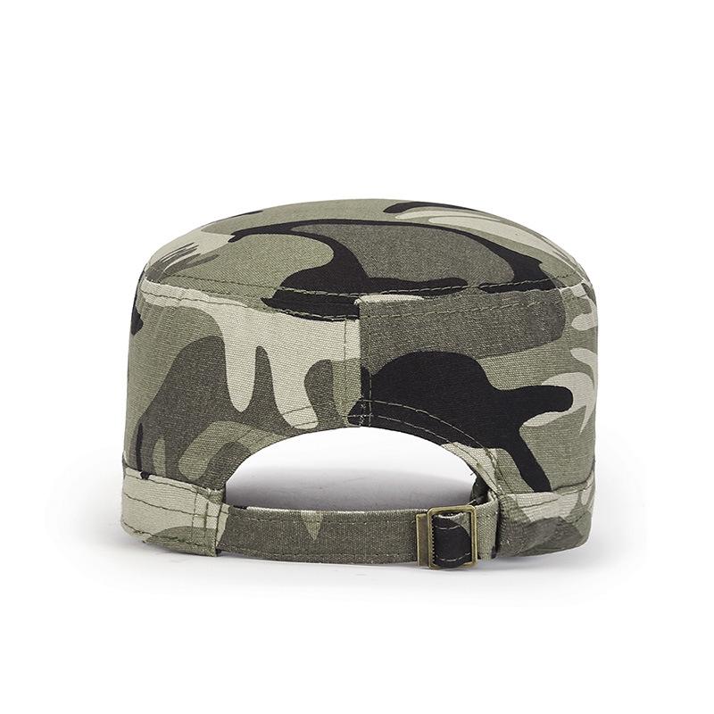 Jaro Podzim Bavlna Vojenské kšiltovky Muži Outdoorový plochý cylindr maskáčový vyšívaný klobouk Trucker Snapback kšiltovka Armádní kšiltovky