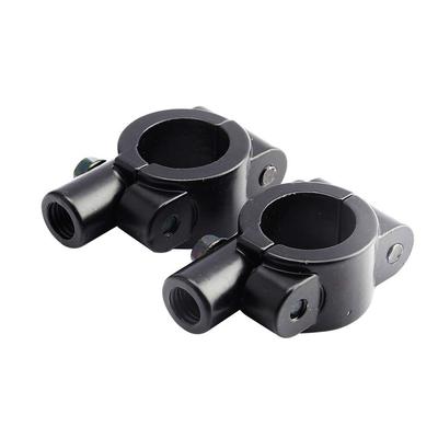 Motorcycle Handlebar Mirror Mount Clamp, 2pcs Black Universal Motorcycle Handlebar Rearview Mirror Side Mirror