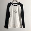 T-shirt Casual da Donna Ricamata con Stelle in Misto Viscosa Poliestere Primavera