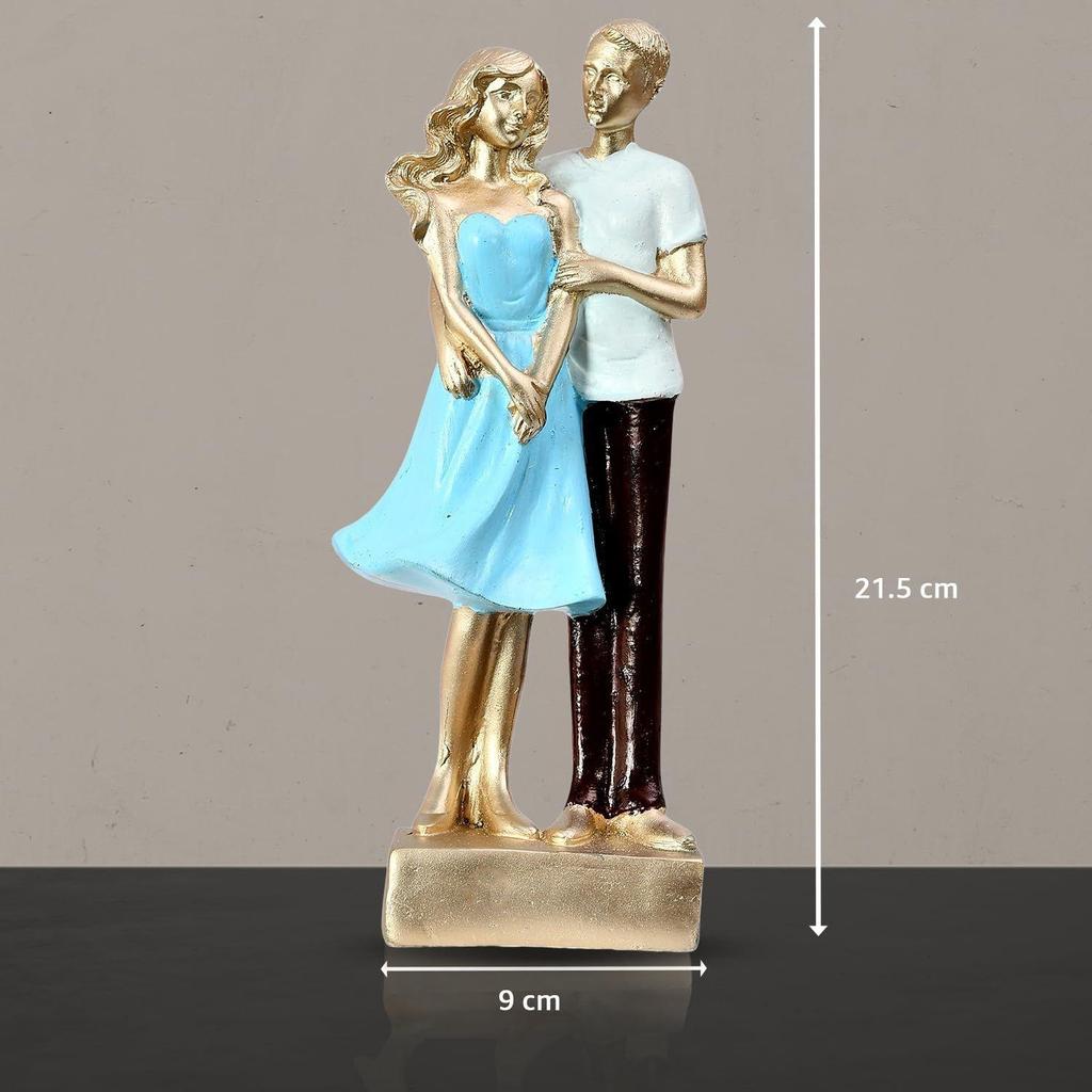 Romantic Embrace Couple Figurine | A Heartfelt Symbol of Love & Devotion | A Beautiful Addition To Any Space – Pack of 1, Multicolor