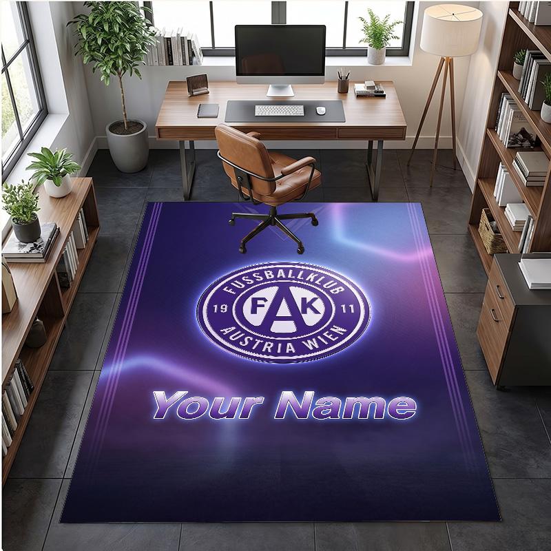 Crystal Velvet Rug Austria Wien FC Print Custom Name Text Floor Mat Home Decor