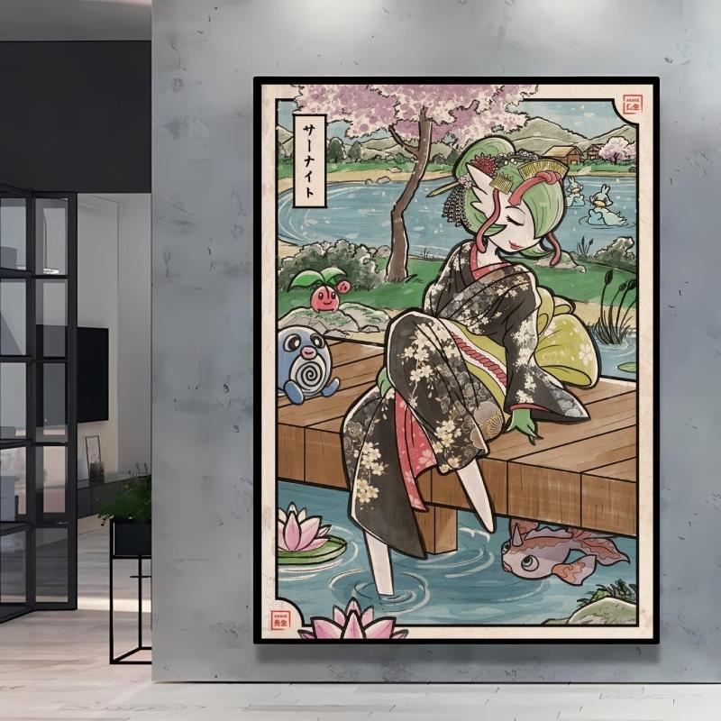 Leinwand Kunstwerk Malerei Pokemon Schiggy Poster Cartoon Bild Klassisch Haus Schlafzimmer Dekoration Gemälde Kindergeschenk