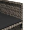 Vidaxl 7-Cz. Set di Mobili da Giardino con Cuscini, Grigio, Rattan PE