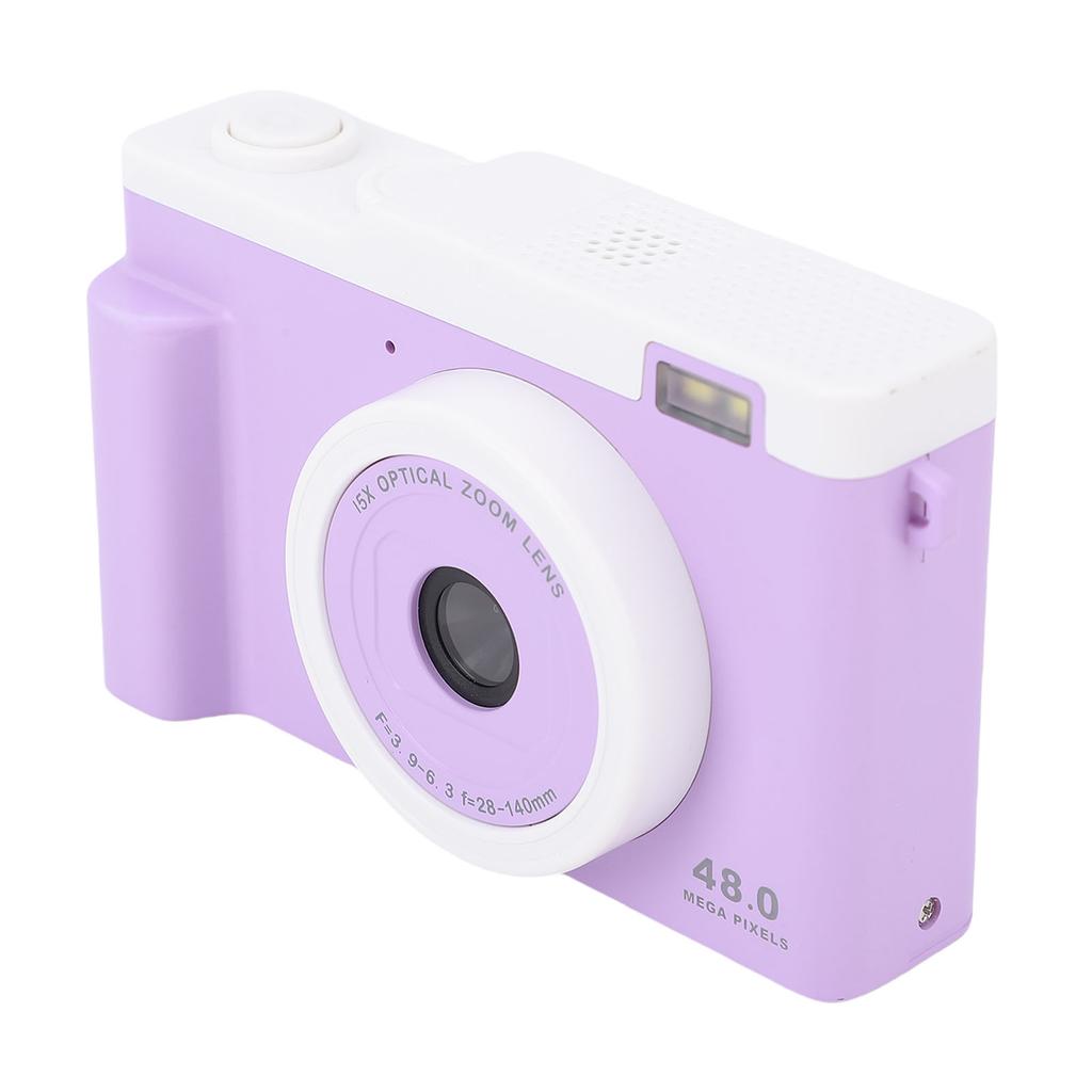 1080P 48MP HD Dual Camera Portable Digital Camera with 15x Optical Zoom LED Flash WiFi Transfer