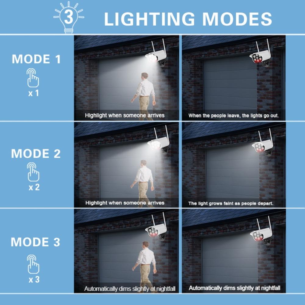 Solar magnetic monitoring light LED anti-theft wireless simulation human body induction camera wall lamp lighting street lamp