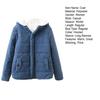Winter Down Coat Hooded Zipper Solid Color Plush Hat Warm Thick Padded Cardigan Lady Winter Coat for Outdoor
