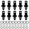 10 Pcs Fishing Hook Keeper Holder Baits Hanger with 3 Size Elastics Rubber Rings
