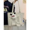 Borsa a Tote in Nylon da Donna con Grande Capacità e Chiusura a Zip per Uso Quotidiano