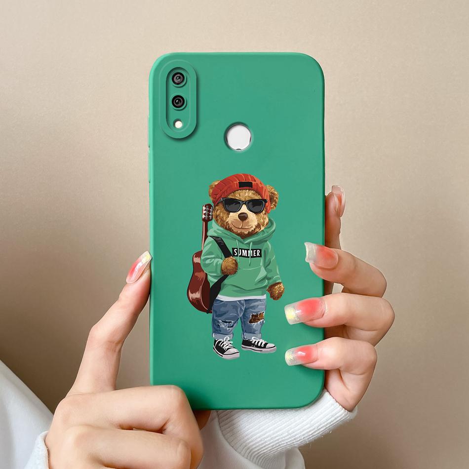 For Huawei Y9 Prime 2019 Phone Case Full Protection Cover For Huawei Y9S Y9A Cute Cartoon Liquid Silicone Anti Drop Bumper Coque