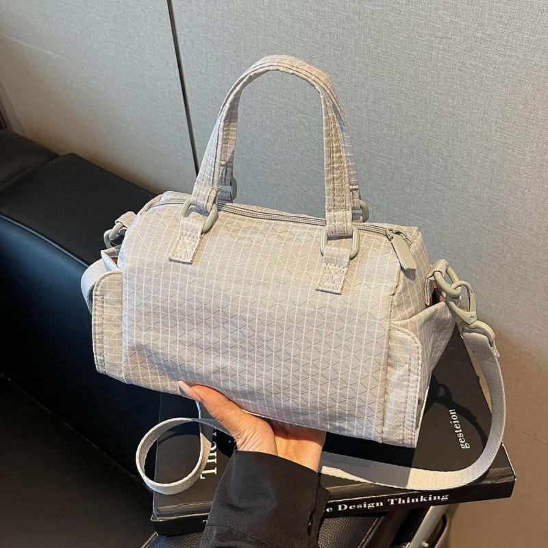 Japanese Niche Checked Handbag Women s Casual All-match One-shoulder Cross-body Bag Simple Boston 25x10x14