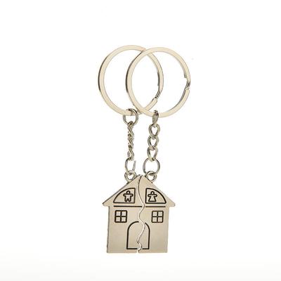 2 ks Lovers House Shape Keychain Valentine Love Key Fob