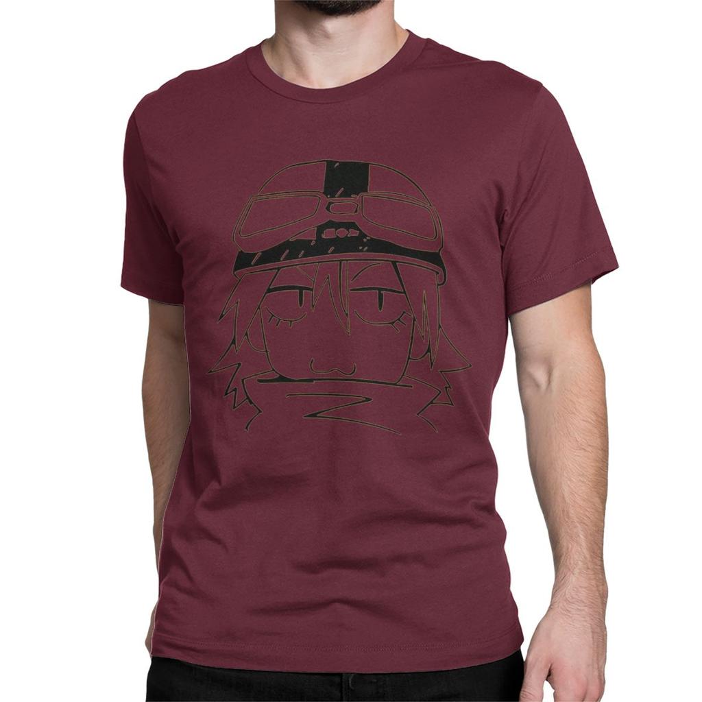 Men Womens Haruko Haruhara Naota Nandaba Anime T Shirts FLCL 100 Cotton Clothing Creative Short Sleeve Tees Plus Size TShirt