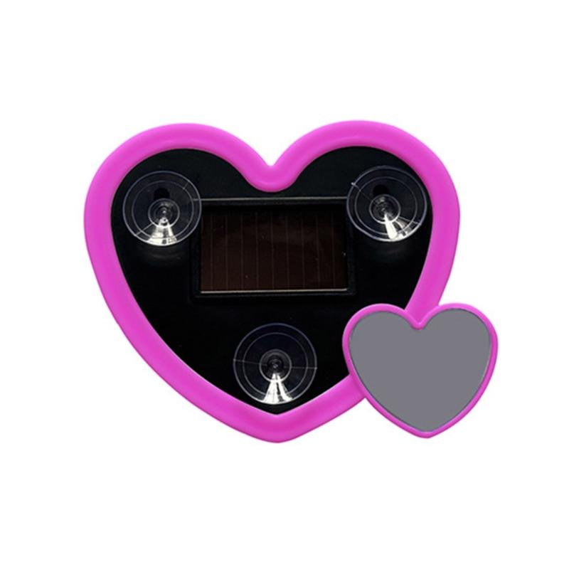 Heart Shaped Solar Powered Glow Lights For Car Dashboard Decoration Featuring Cordless Design And Multiple Modes