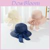Sun Hat Women Summer Wide Brim Straw Hat With Bow For Beach And Sun Protection